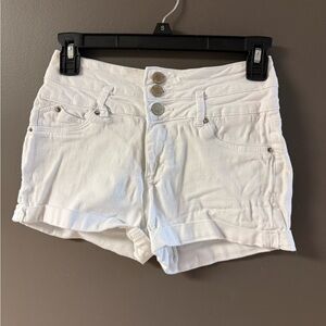YMI High Waist White Women's Shorts